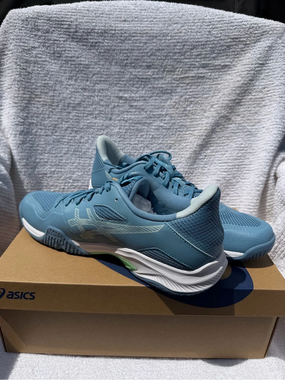 ASICS Blade FF 2 Men’s Size 12 Saba Blue White Indoor Volleyball Court Shoes NEW